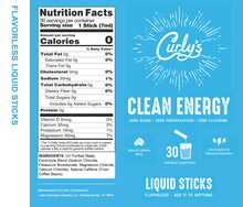 Load image into Gallery viewer, Curly's Beverage Company Curly's Clean Energy Liquid Sticks
