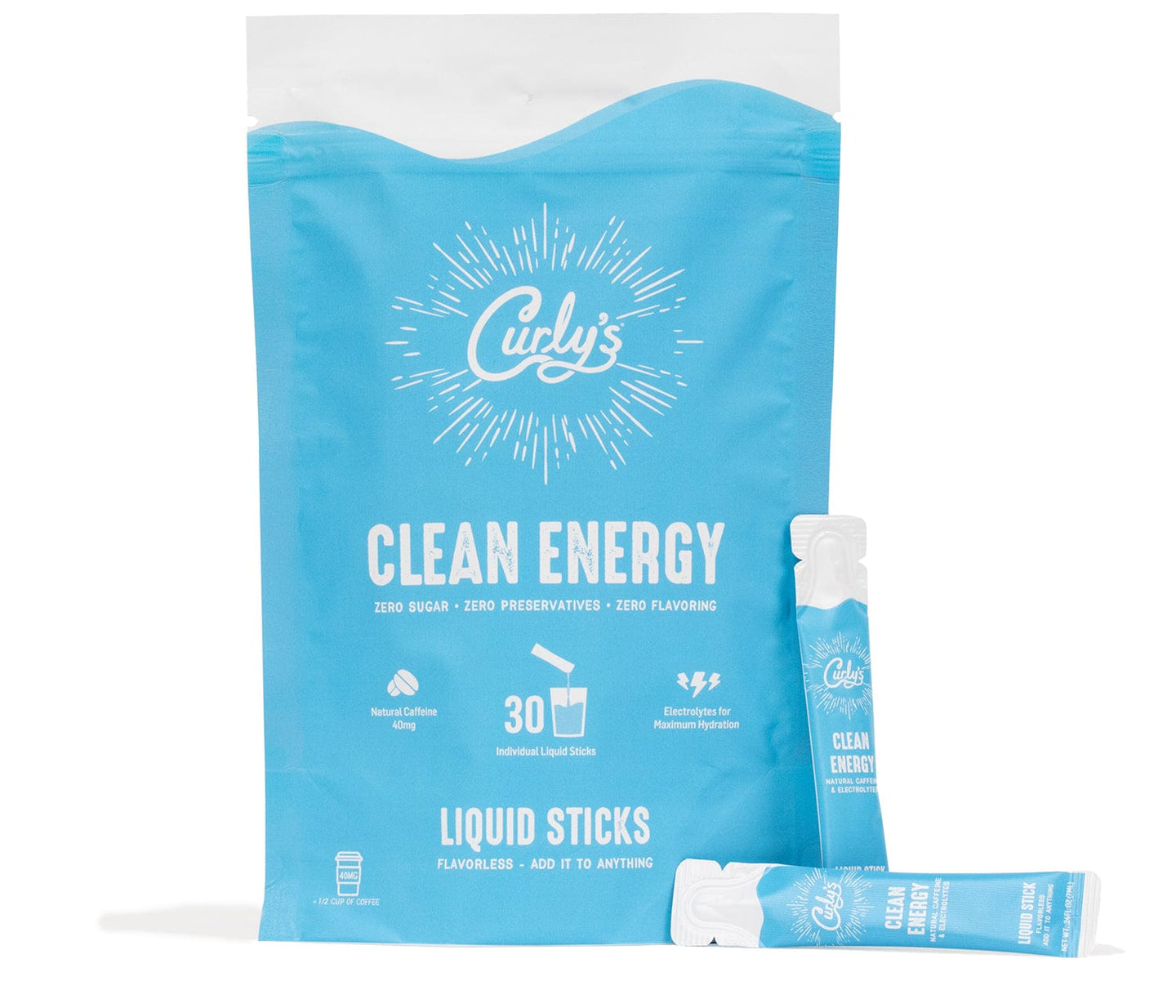 Curly's Beverage Company Curly's Clean Energy Liquid Sticks